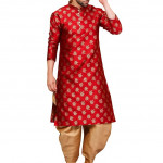 100% pure Jacquard  Maroon Kurta & Aladdin salwar
