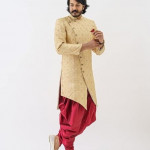Men's Asymmetric Indo Western Sherwani Set