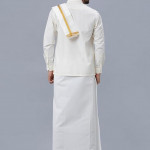 N Men’S White Full Sleeve Shirt With Gold