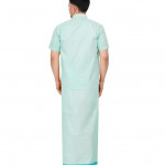 Men's Traditional Indian Blue Shirt and Dhoti