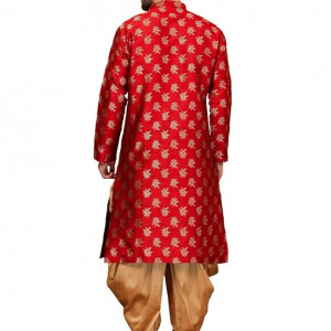 100% pure Jacquard  Maroon Kurta & Aladdin salwar