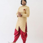 Men's Asymmetric Indo Western Sherwani Set