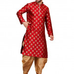 100% pure Jacquard  Maroon Kurta & Aladdin salwar