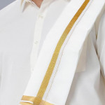 N Men’S White Full Sleeve Shirt With Gold