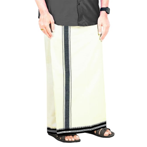 Cotton Temple Wear Dhoti , black