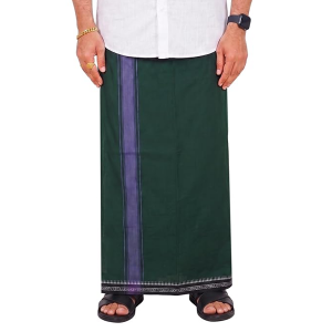 Cotton Temple Wear Green Dhoti
