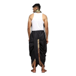 Men's Readymade Elastic Cotton Silk Dhoti for men, Free Size