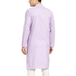 Cotton Straight Fit Casual Purple Solid Kurta