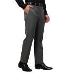 Men's Polyester Blend Plain Pattern Formal Trouser