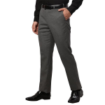 Men's Polyester Blend Plain Pattern Formal Trouser